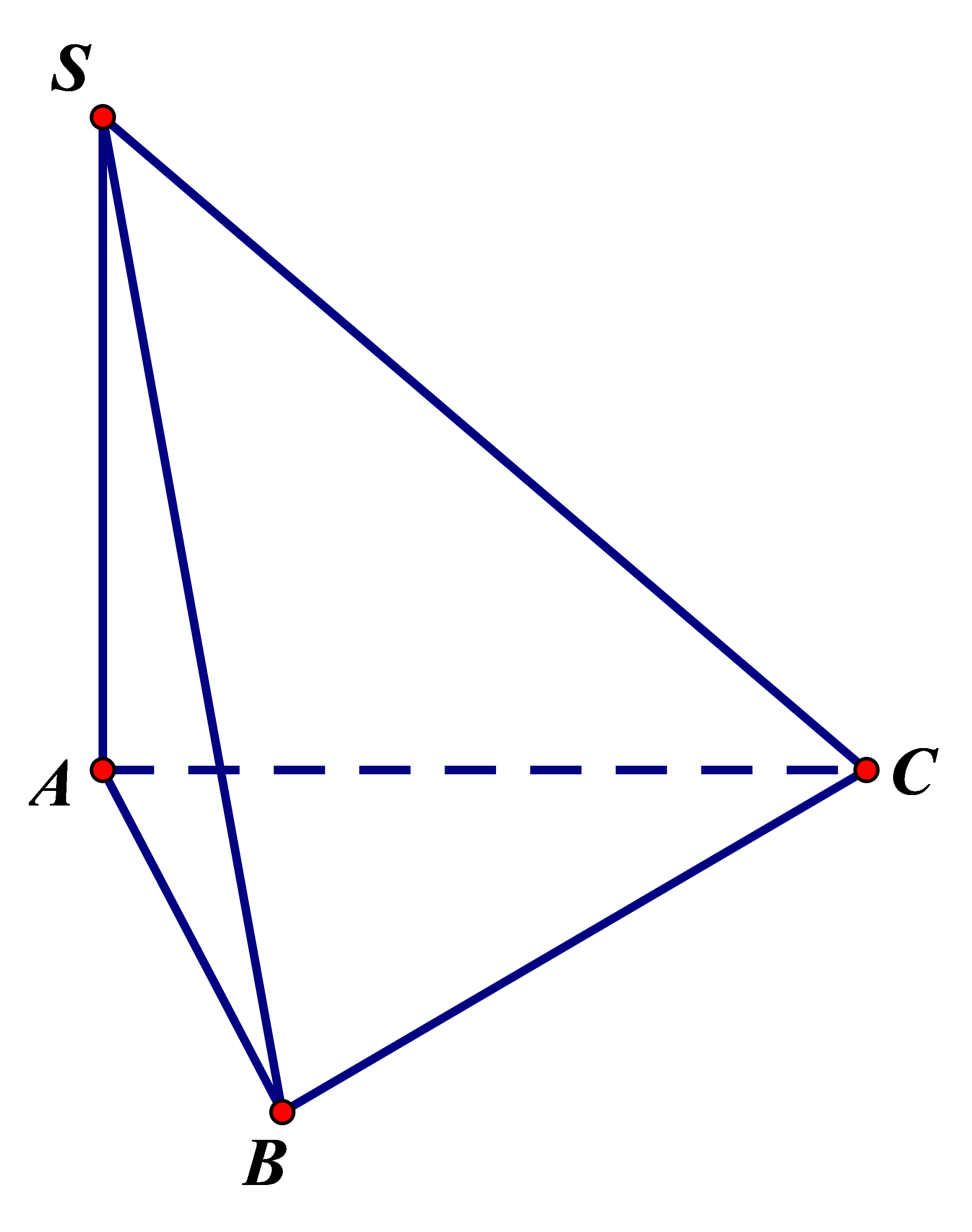 Hình chóp SABC đáy tam giác vuông tại B Đỉnh S cách đều các điểm A B C   AC  2a BC a Góc giữa SB và mặt đáy bằng 60 